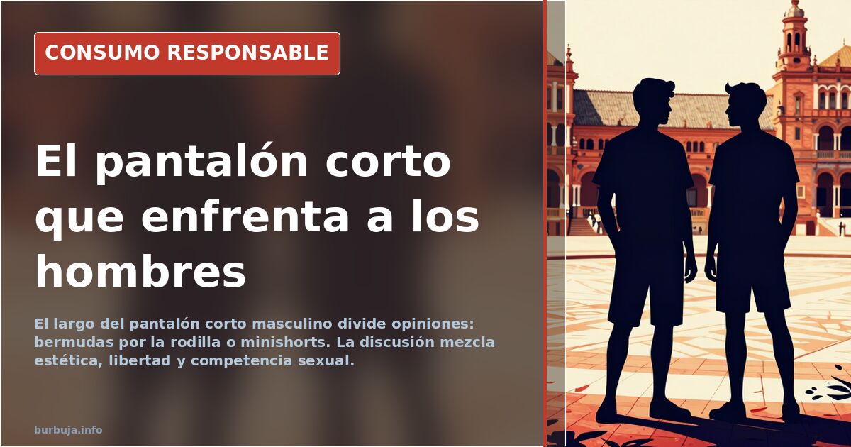 Dos hombres caminando en verano con pantalones cortos de distinto largo, uno por encima de la rodilla y otro tipo bermuda