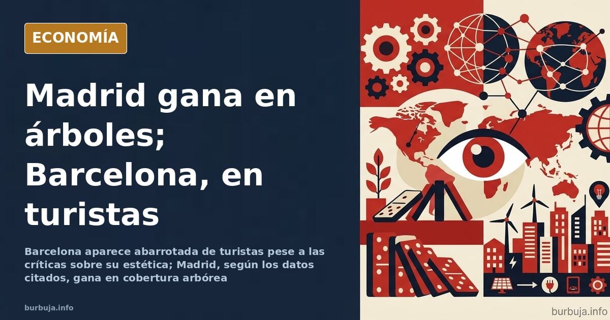 Barcelona atrae al turismo; Madrid gana en árboles