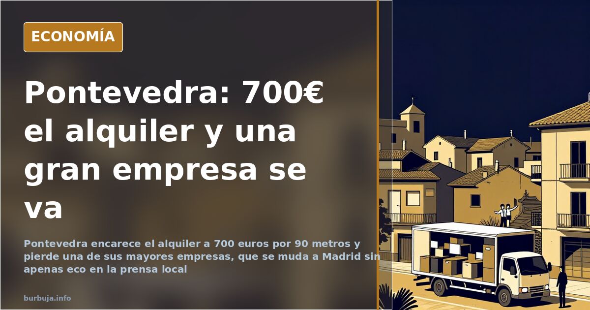 Pontevedra: alquiler de 700€ y una gran empresa que se va