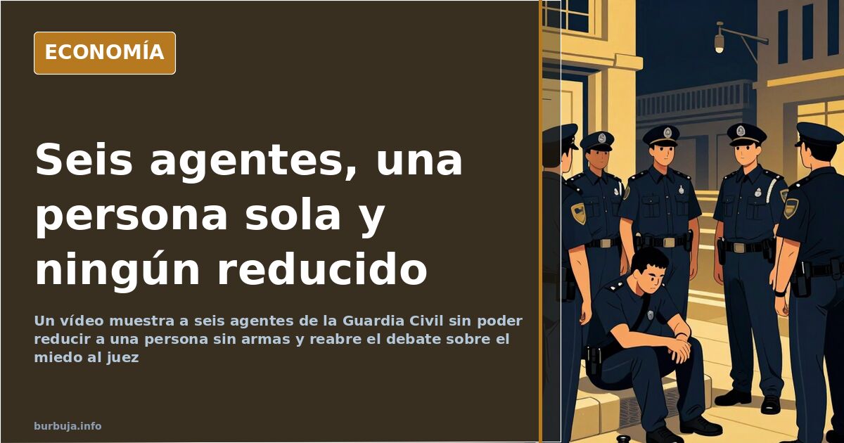 Six Spanish Civil Guard officers fail to subdue unarmed suspect