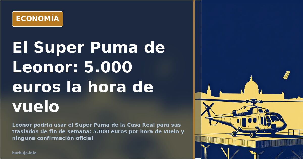 Helicóptero Super Puma estacionado en una plataforma militar con el fondo de un palacio, ilustración editorial en azul marino