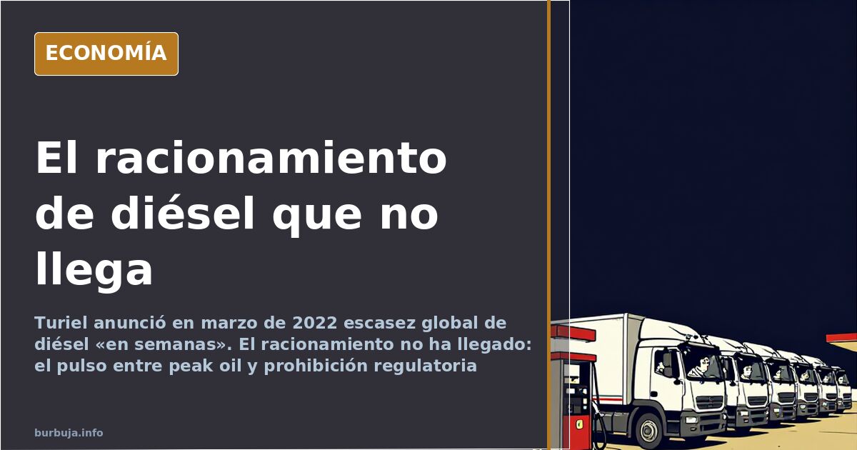 Racionamiento de diésel: la predicción que no llega