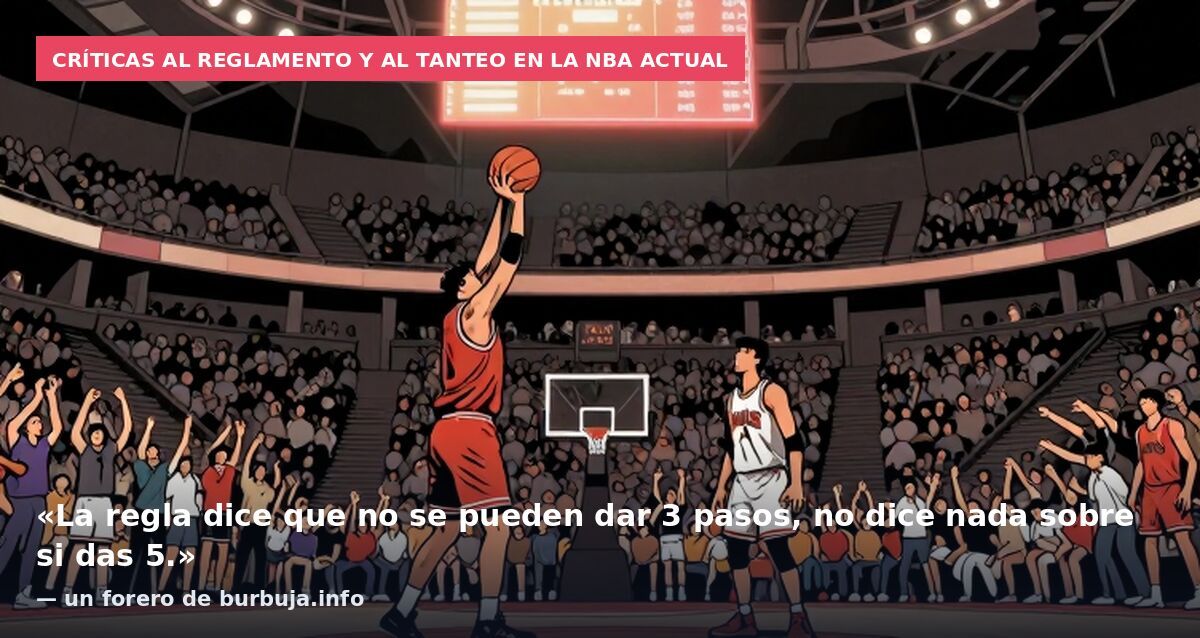 Críticas al reglamento y al tanteo en la NBA actual: «La regla dice que no se pueden dar 3 pasos, no dice nada sobre si das 5.» — un forero de burbuja.info