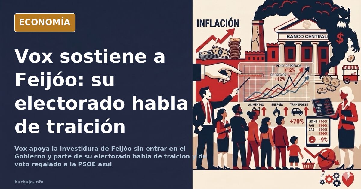 Vox sostiene la investidura de Feijóo y su electorado habla de traición