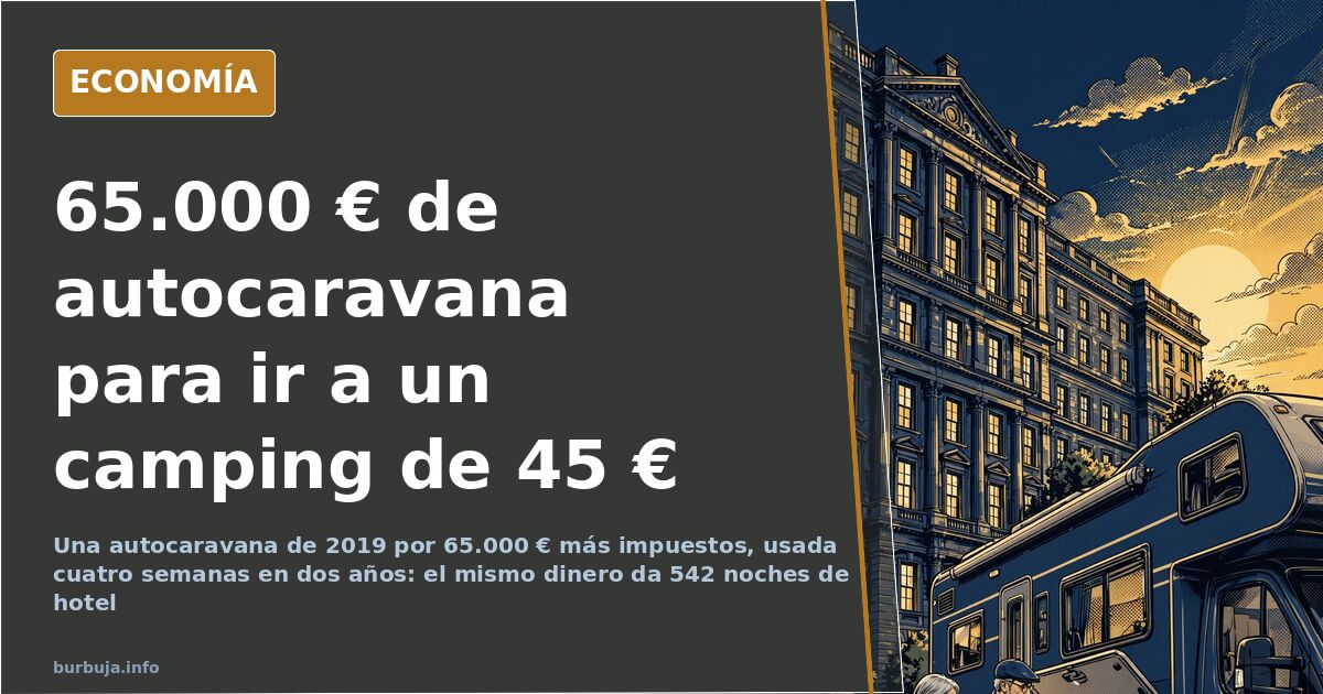 Autocaravana de 65.000 € para cuatro semanas de uso en dos años