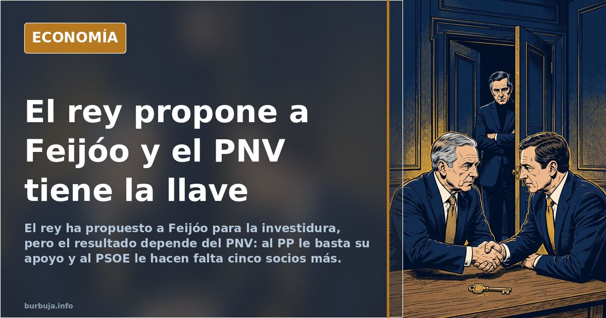 El rey propone a Feijóo y el PNV tiene la llave