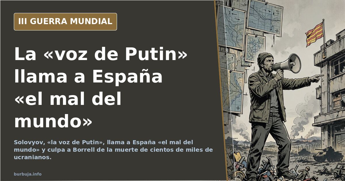 Solovyov labels Spain 'evil of the world' over Borrell