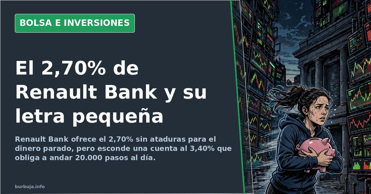 Renault Bank: 2,70% sin ataduras y una letra pequeña incómoda