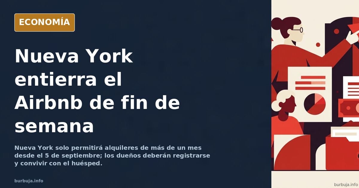 Nueva York prohíbe el Airbnb de menos de un mes desde septiembre