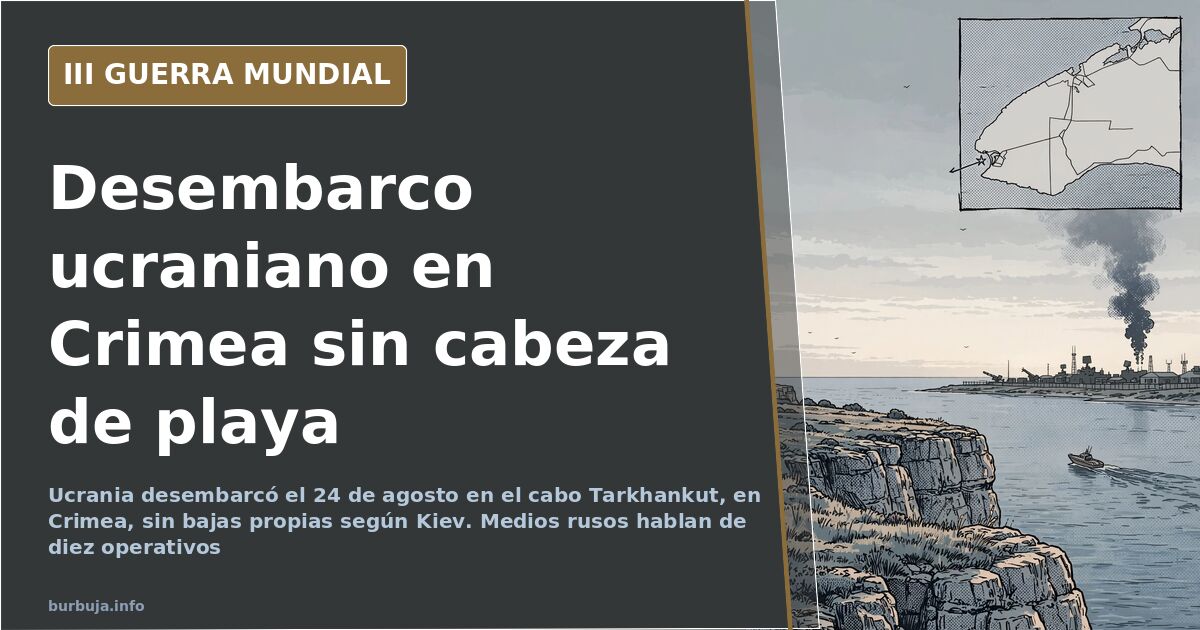 Vista del cabo Tarkhankut, en el extremo occidental de Crimea, escenario del desembarco ucraniano del 24 de agosto