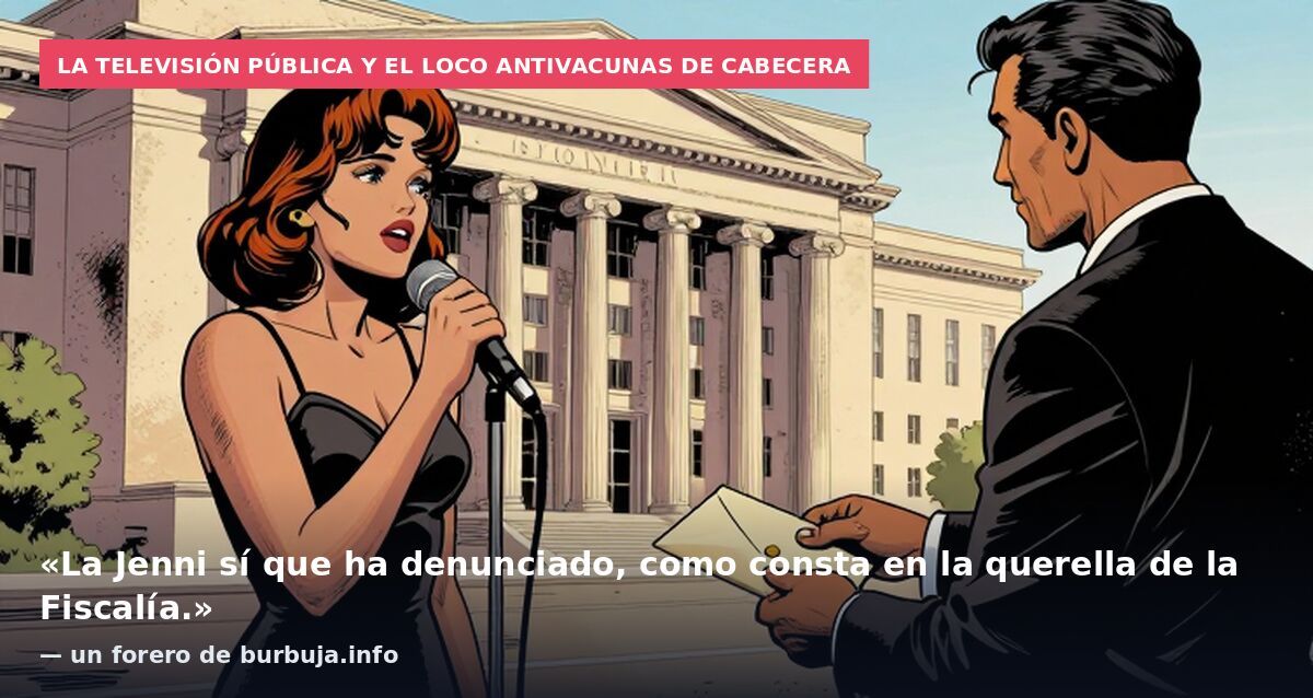La televisión pública y el loco antivacunas de cabecera: «La Jenni sí que ha denunciado, como consta en la querella de la Fiscalía.» — un forero de burbuja.info