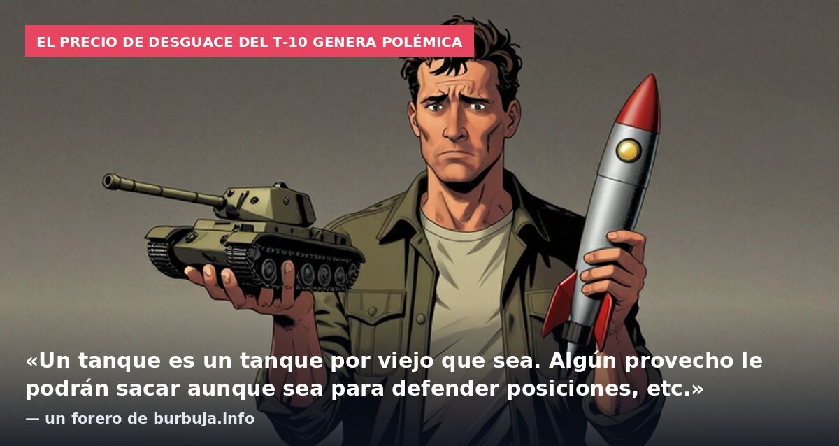 El precio de desguace del T-10 genera polémica: «Un tanque es un tanque por viejo que sea. Algún provecho le podrán sacar aunque sea para defender posiciones, etc.» — un forero de burbuja.info