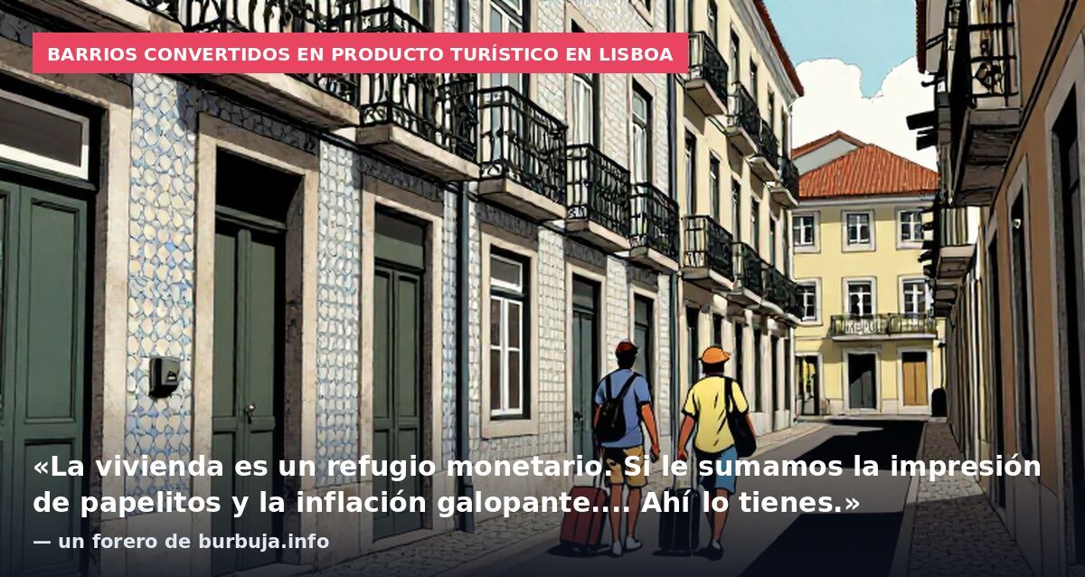 Barrios convertidos en producto turístico en Lisboa: «La vivienda es un refugio monetario. Si le sumamos la impresión de papelitos y la inflación galopante.... Ahí lo tienes.» — un forero de burbuja.info