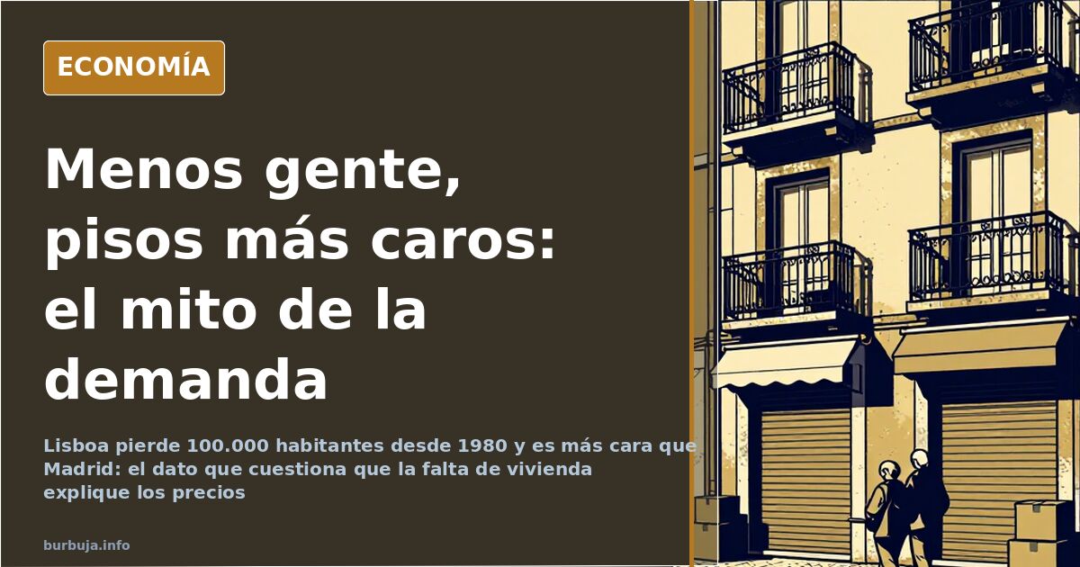 Madrid y Lisboa: menos habitantes, pisos más caros