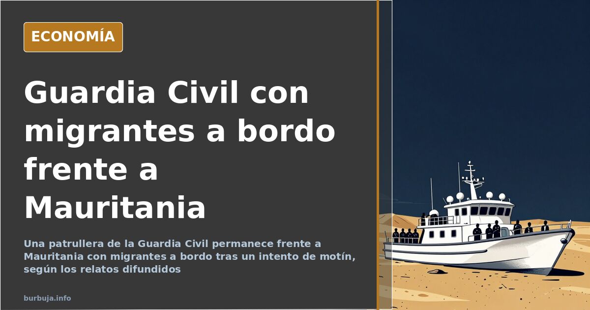 Patrullera de la Guardia Civil con migrantes frente a Mauritania