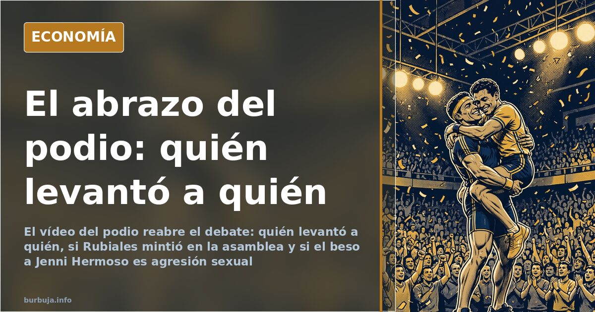 El abrazo de Rubiales y Jenni: quién levantó a quién en el podio