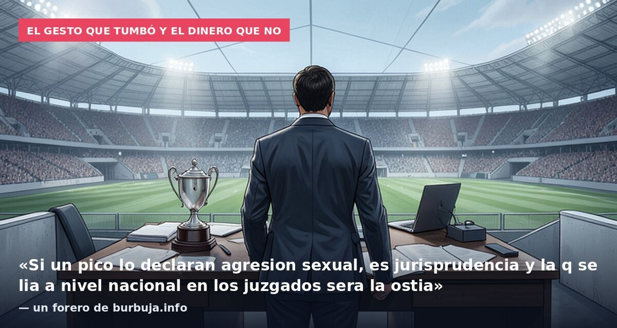 El gesto que tumbó y el dinero que no: «Si un pico lo declaran agresion sexual, es jurisprudencia y la q se lia a nivel nacional en los juzgados sera la ostia» — un forero de burbuja.info