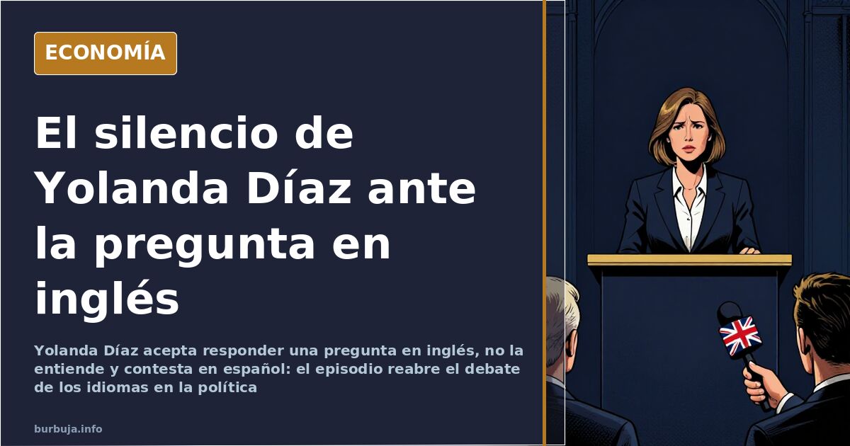 Yolanda Díaz y la pregunta en inglés que no entendió