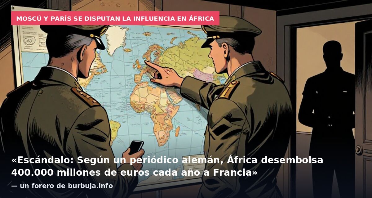 Moscú y París se disputan la influencia en África: «Escándalo: Según un periódico alemán, África desembolsa 400.000 millones de euros cada año a Francia» — un forero de burbuja.info