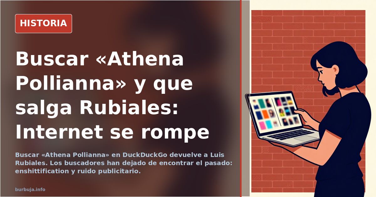 Pantalla de ordenador mostrando una búsqueda en internet con resultados irrelevantes y anuncios