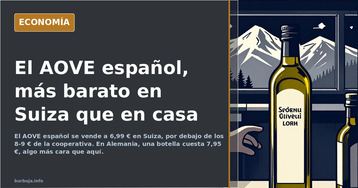 Aceite español más barato en Suiza que en España