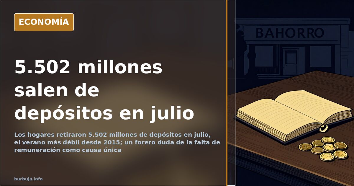 Interior de una sucursal bancaria con ventanillas y un panel de tipos de interés que ilustra la retirada de depósitos de los 