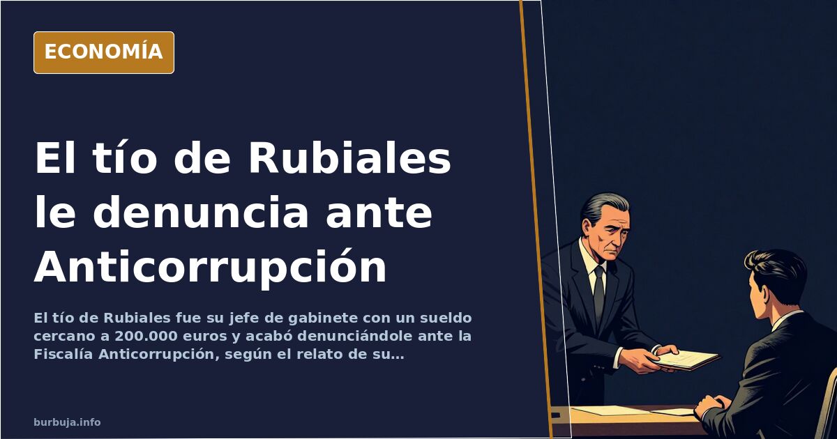 El tío de Rubiales pasa de jefe de gabinete a denunciarlo
