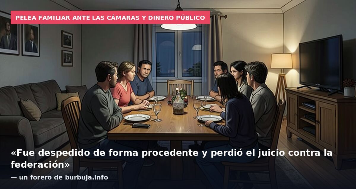 Pelea familiar ante las cámaras y dinero público: «Fue despedido de forma procedente y perdió el juicio contra la federación» — un forero de burbuja.info