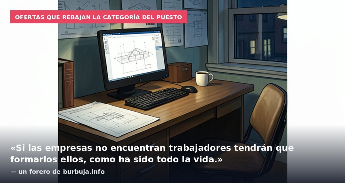 Ofertas que rebajan la categoría del puesto: «Si las empresas no encuentran trabajadores tendrán que formarlos ellos, como ha sido todo la vida.» — un forero de burbuja.info
