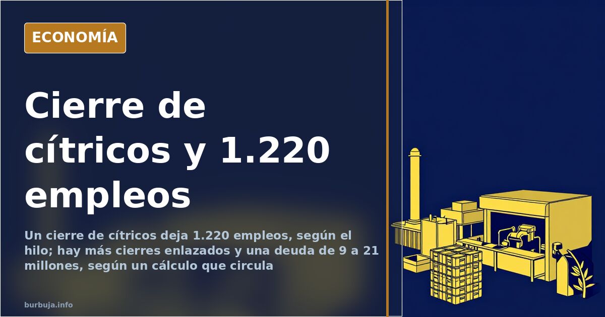 Naves de envasado de cítricos con líneas de procesado paradas tras el cierre