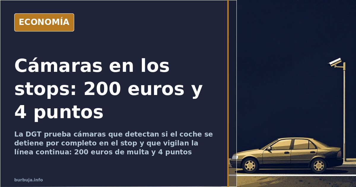 La DGT prueba cámaras que vigilan los stops y la línea continua
