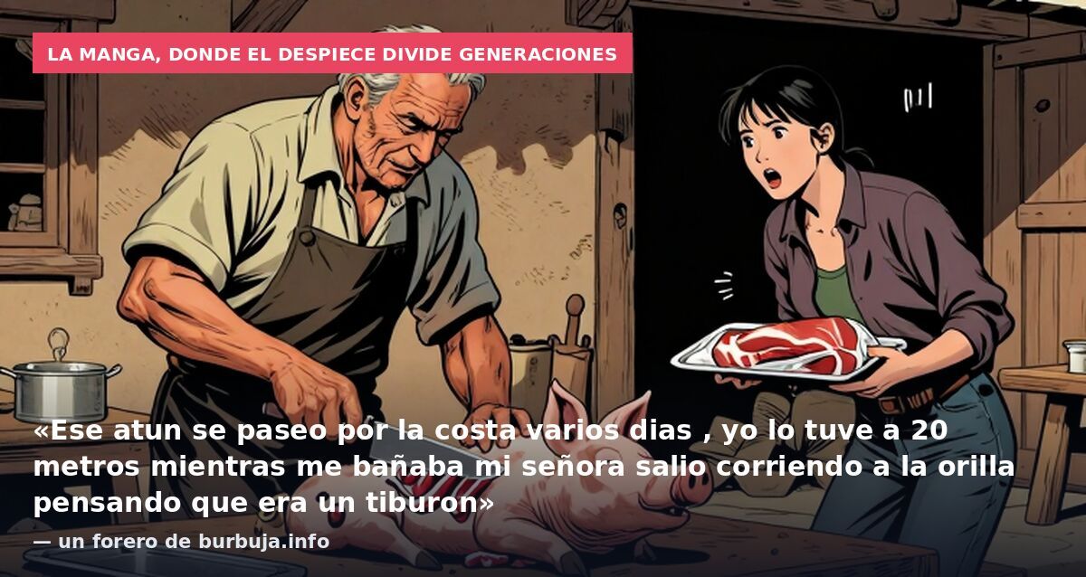 La Manga, donde el despiece divide generaciones: «Ese atun se paseo por la costa varios dias , yo lo tuve a 20 metros mientras me bañaba mi señora salio corriendo a la orilla pensando que era un tiburon» — un forero de burbuja.info