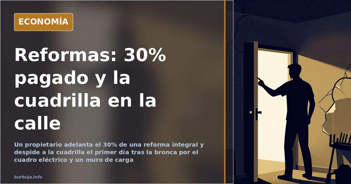 Despedir a la cuadrilla el día uno de una reforma integral