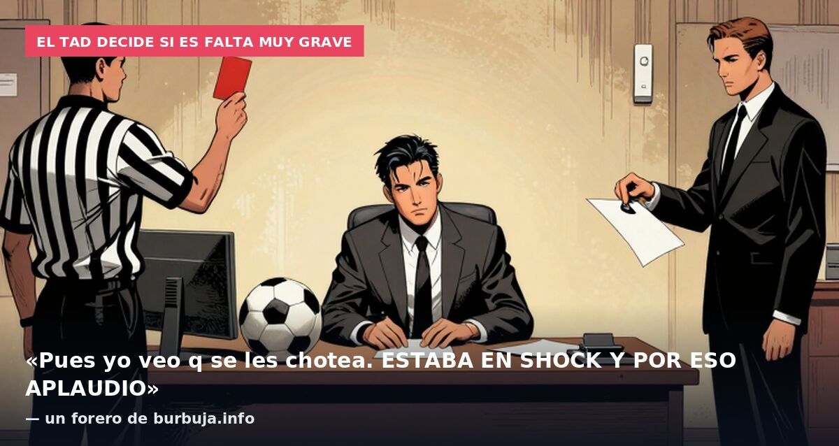 El TAD decide si es falta muy grave: «Pues yo veo q se les chotea. ESTABA EN SHOCK Y POR ESO APLAUDIO» — un forero de burbuja.info