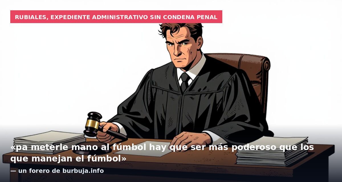 Rubiales, expediente administrativo sin condena penal: «pa meterle mano al fúmbol hay que ser más poderoso que los que manejan el fúmbol» — un forero de burbuja.info
