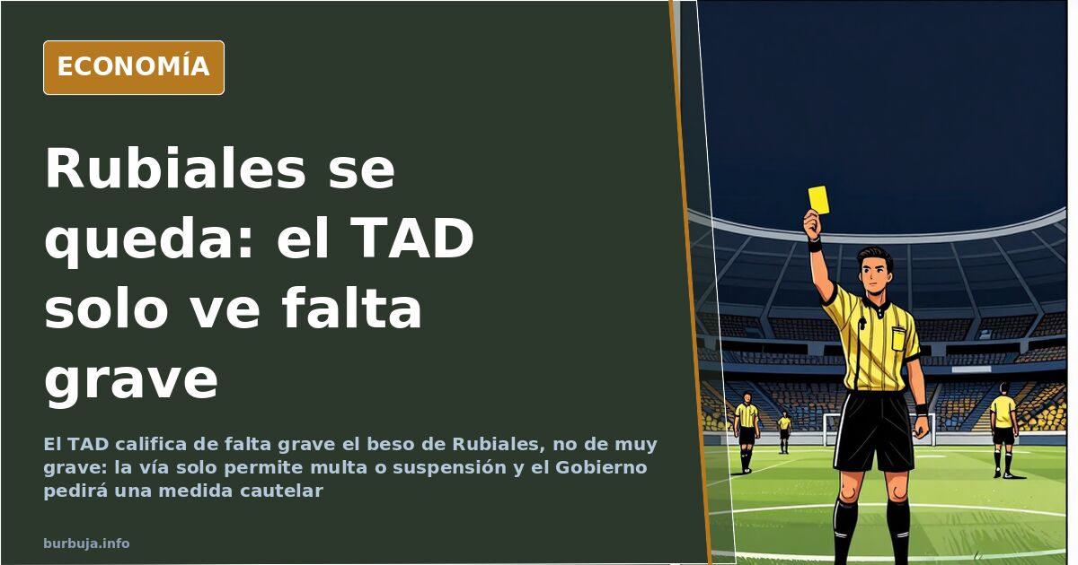 TAD rules Rubiales' kiss a minor offense, blocking removal