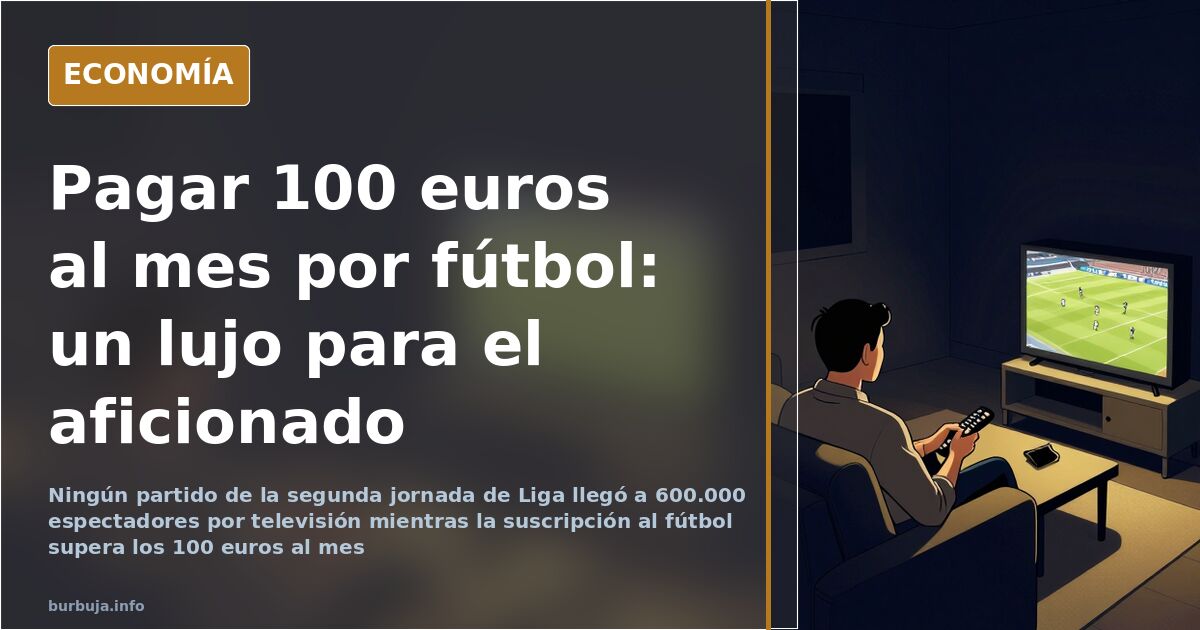La segunda jornada de Liga no llega a 600.000 espectadores