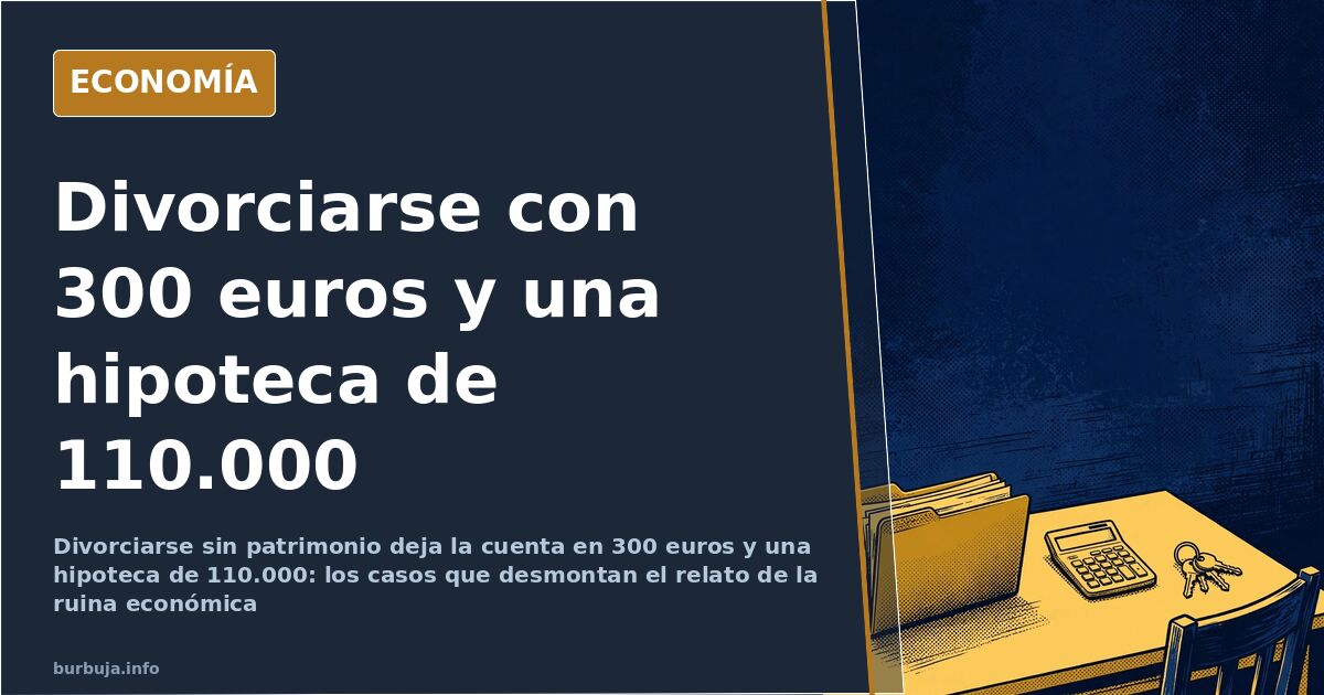 Divorcio sin patrimonio: 300 euros en cuenta y 110.000 de hipoteca