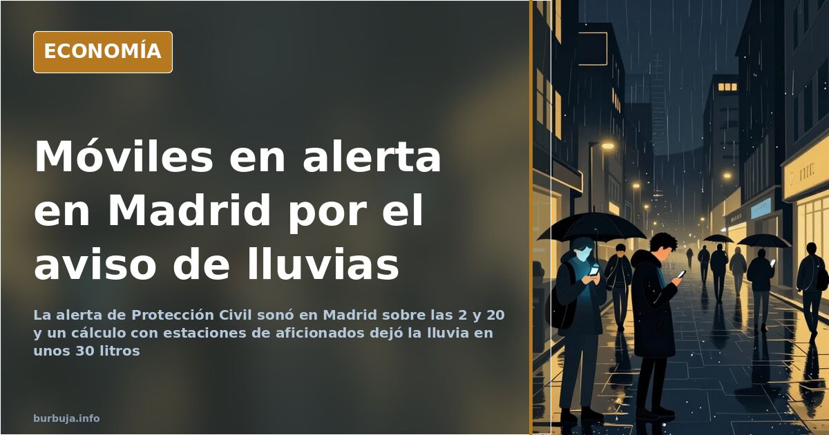 Alerta DANA en Madrid: móviles sonando y unos 30 litros