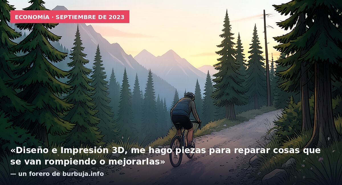 Economía · septiembre de 2023: «Diseño e Impresión 3D, me hago piezas para reparar cosas que se van rompiendo o mejorarlas» — un forero de burbuja.info