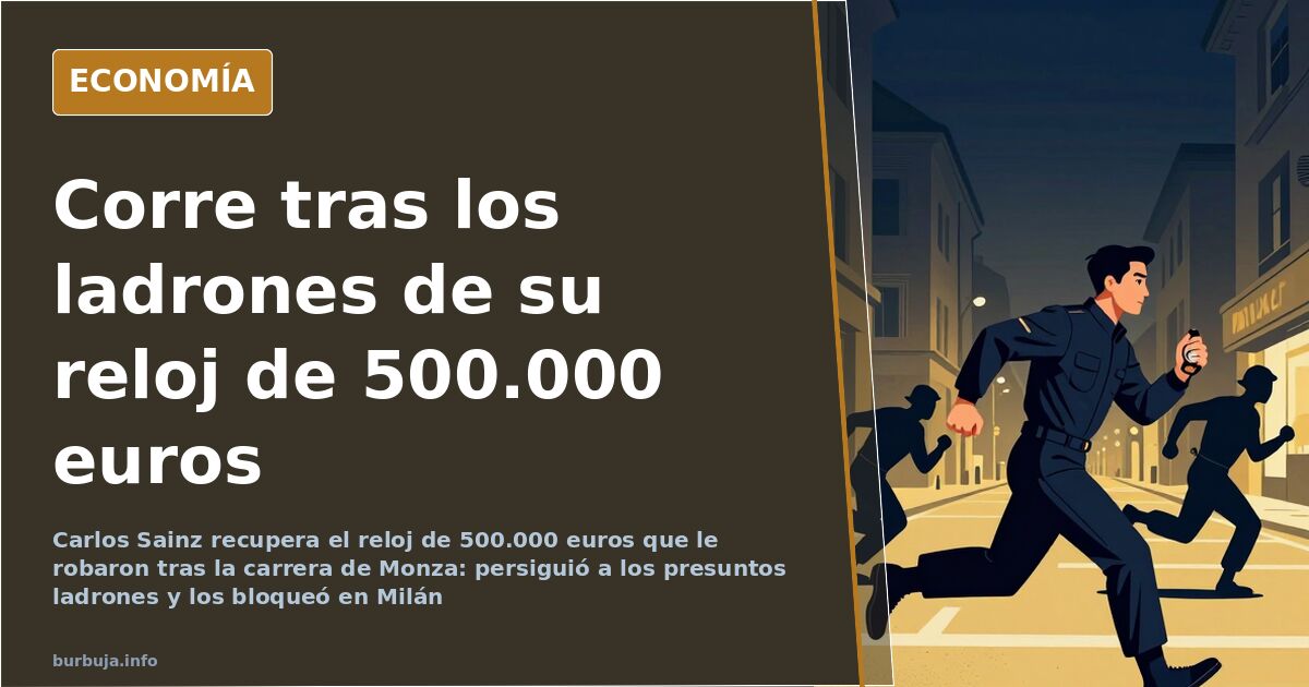 Sainz persigue a los ladrones de su reloj de 500.000€ en Milán