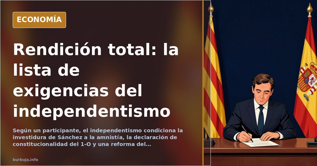 El independentismo exige la amnistía y el referéndum