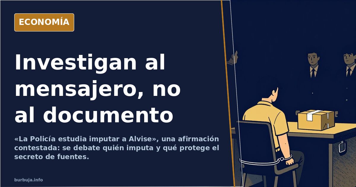 «Policía estudia imputar a Alvise por filtrar la lista de Bilbao»