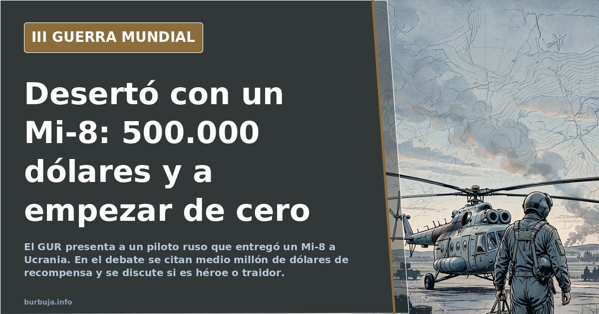 Un piloto ruso entrega un Mi-8 a Ucrania, según el GUR