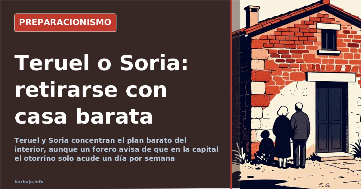 Pueblo para retirarse: Teruel y Soria lideran el plan barato