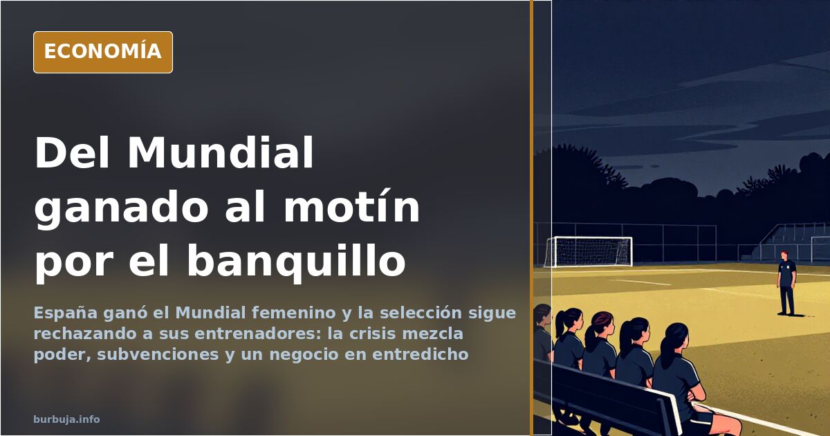 Banquillo vacío de la selección española femenina de fútbol durante la crisis por la elección de entrenadora