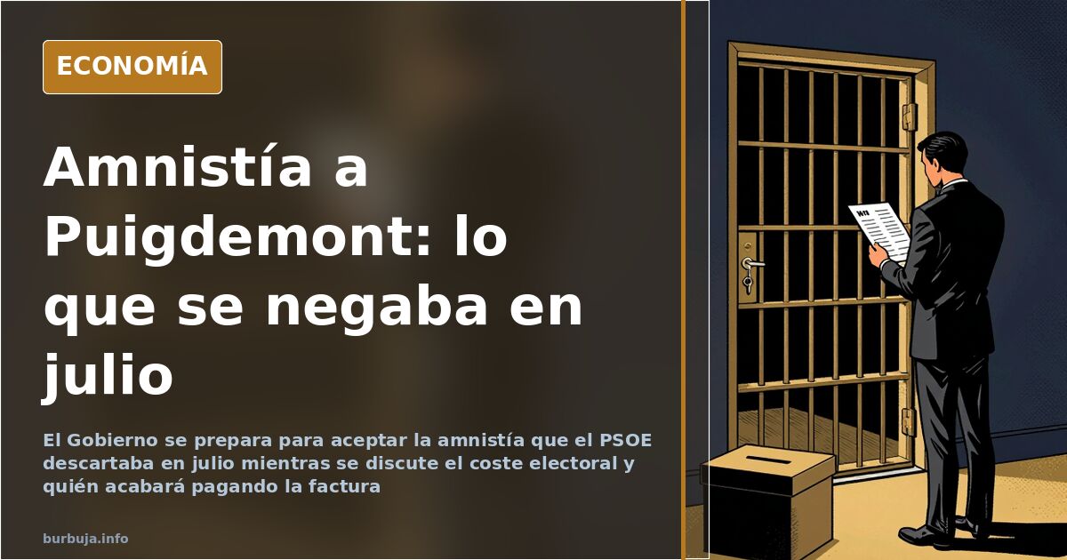 El Gobierno se dispone a aceptar la amnistía que negaba en julio