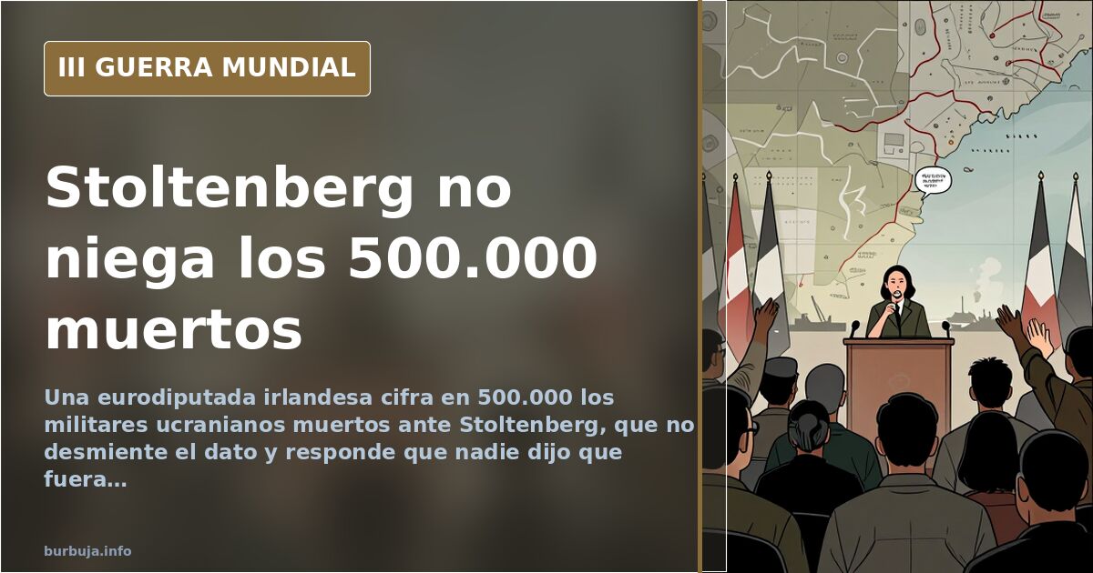 Stoltenberg fails to refute claims of 500,000 Ukrainian casualties