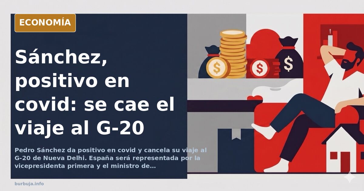 Sánchez da positivo en covid y no viaja al G-20 de Nueva Delhi
