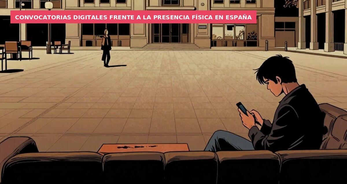 Convocatorias digitales frente a la presencia física en España